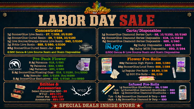 SoonerGlue OutLit Labor Day Savings