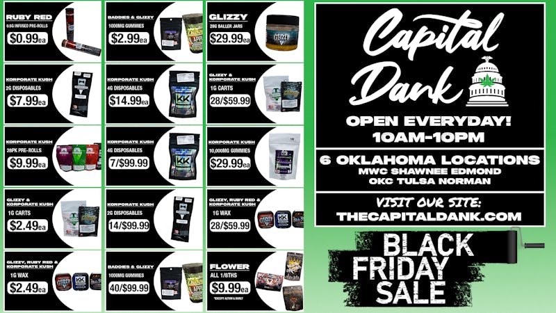 Capital Dank - Shawnee BLACK FRIDAY DEALS STILL GOING! 🕺