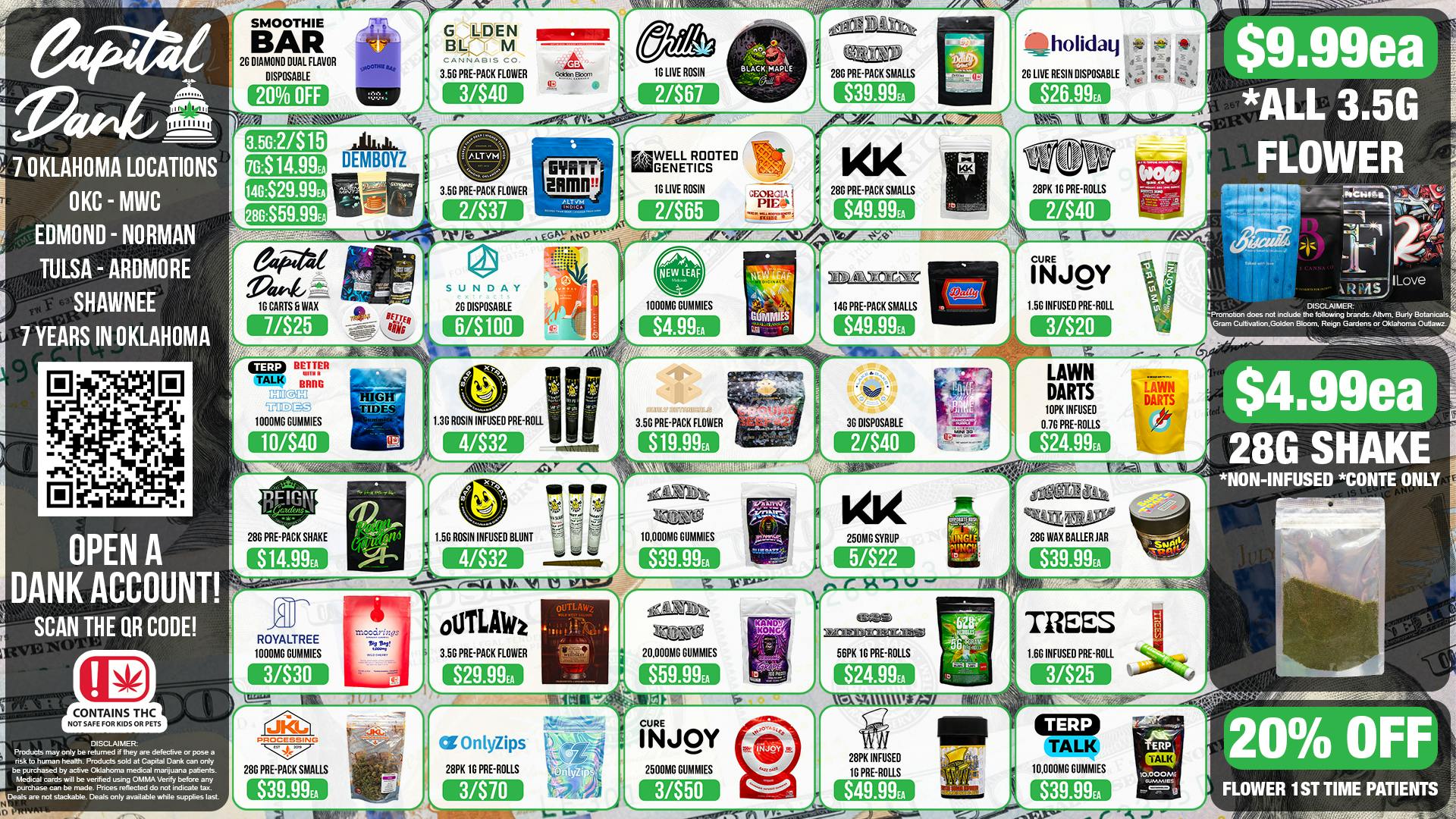 Capital Dank - Edmond 7/$25 SELECT CARTS & WAX! 🤠