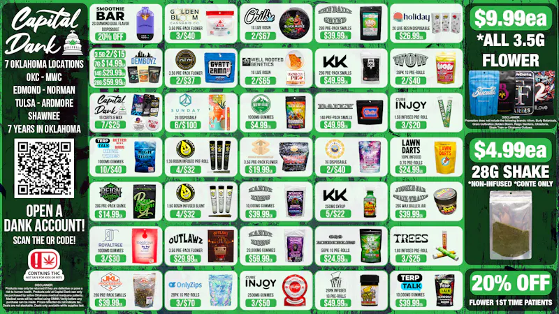 Capital Dank - Tulsa $4.99 SHAKE OZ. ! 🔥