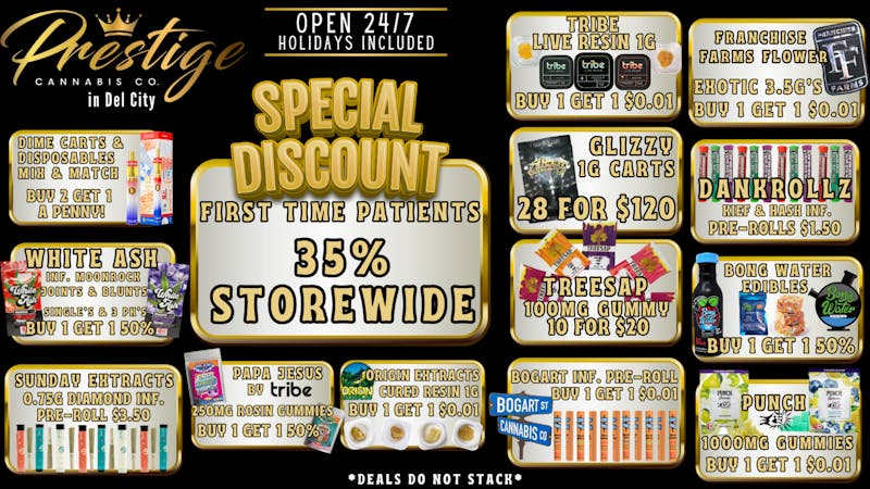 Prestige Cannabis Co. (OPEN 24/7) NEW DAILY DEALS!