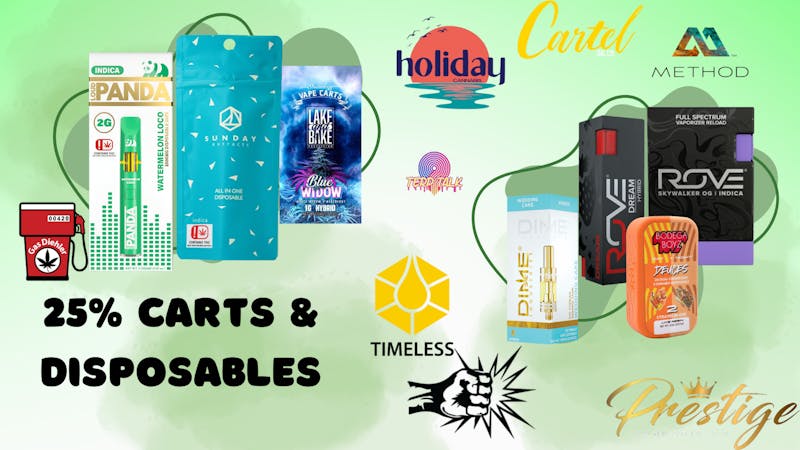 Prestige Cannabis Co. 25% OFF ALL CARTS AND DISPOSABLE