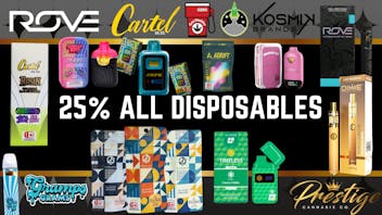 Prestige Cannabis Co. 25% ALL DISPOSABLES