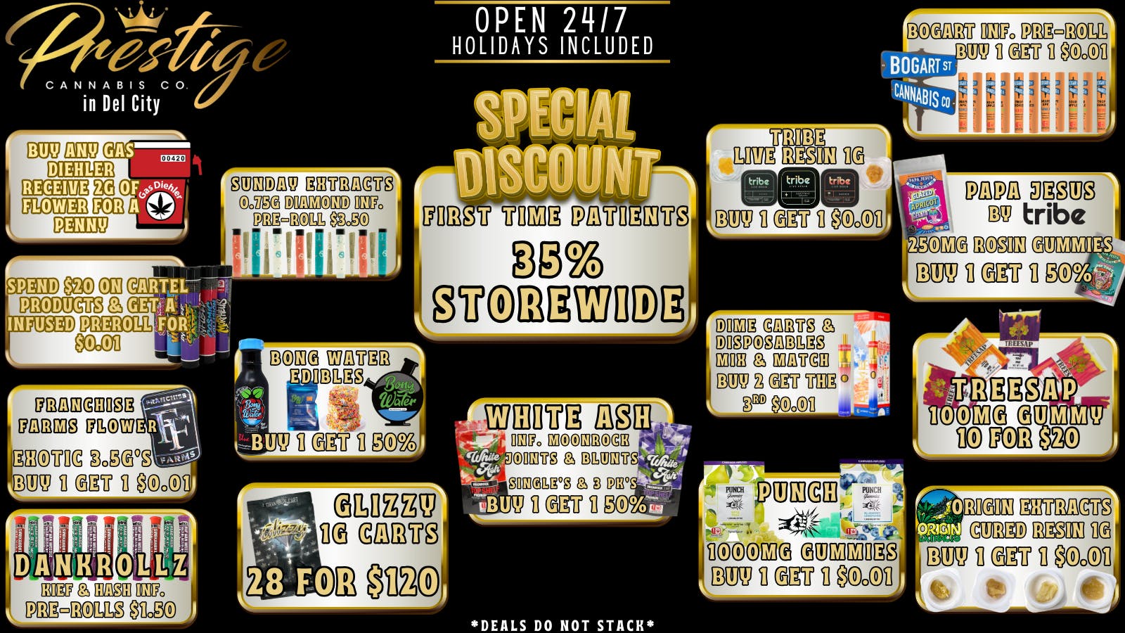 Prestige Cannabis Co. (OPEN 24/7) 35% FIRST TIME PATIENTS & MANY MORE DEALS!
