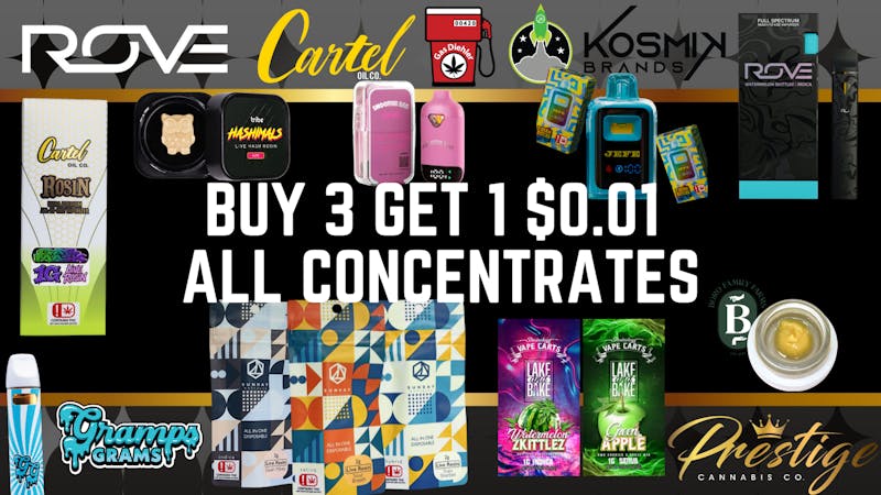 Prestige Cannabis Co. BUY 3 GET 1 FOR A PENNY, ALL CONCENTRATES!