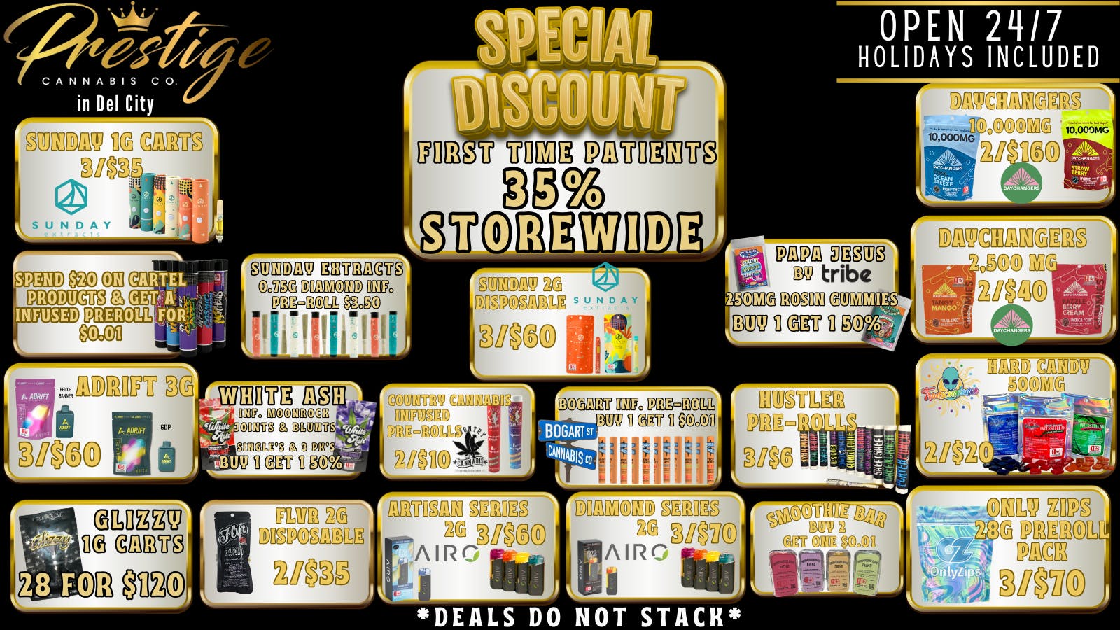 Prestige Cannabis Co. (OPEN 24/7) 35% FIRST TIME PATIENTS & MANY MORE DEALS!