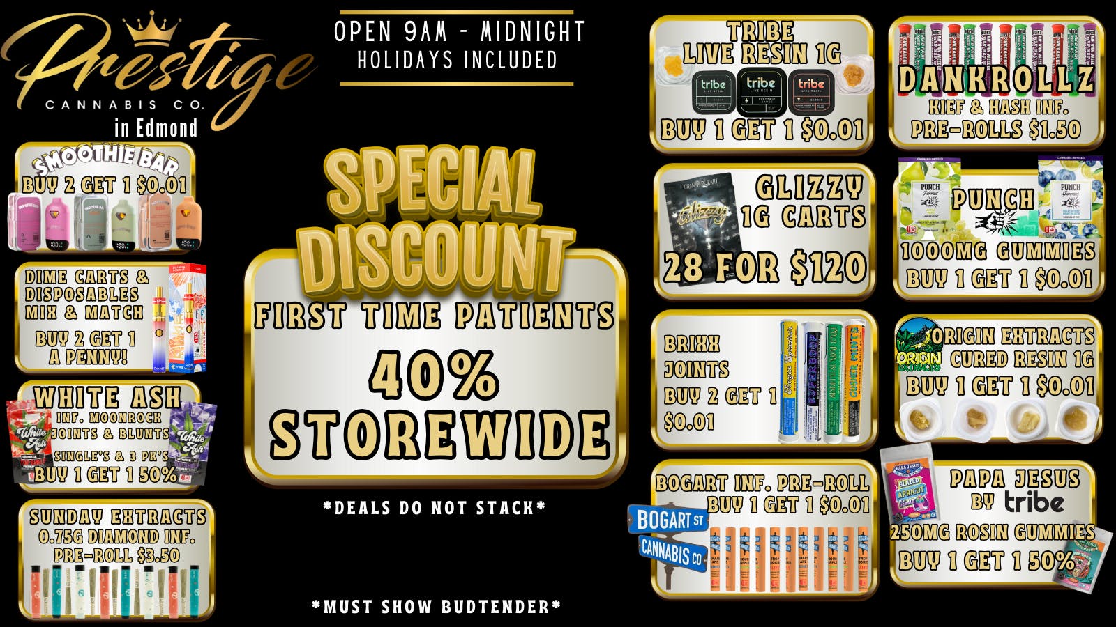 Prestige Cannabis Co. 40% FIRST TIME PATIENT & MANY MORE DEALS!!
