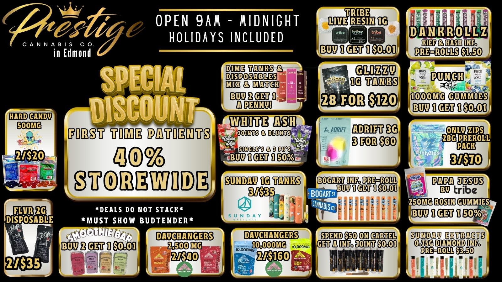 Prestige Cannabis Co. 40% FIRST TIME PATIENT & MANY MORE DEALS!!