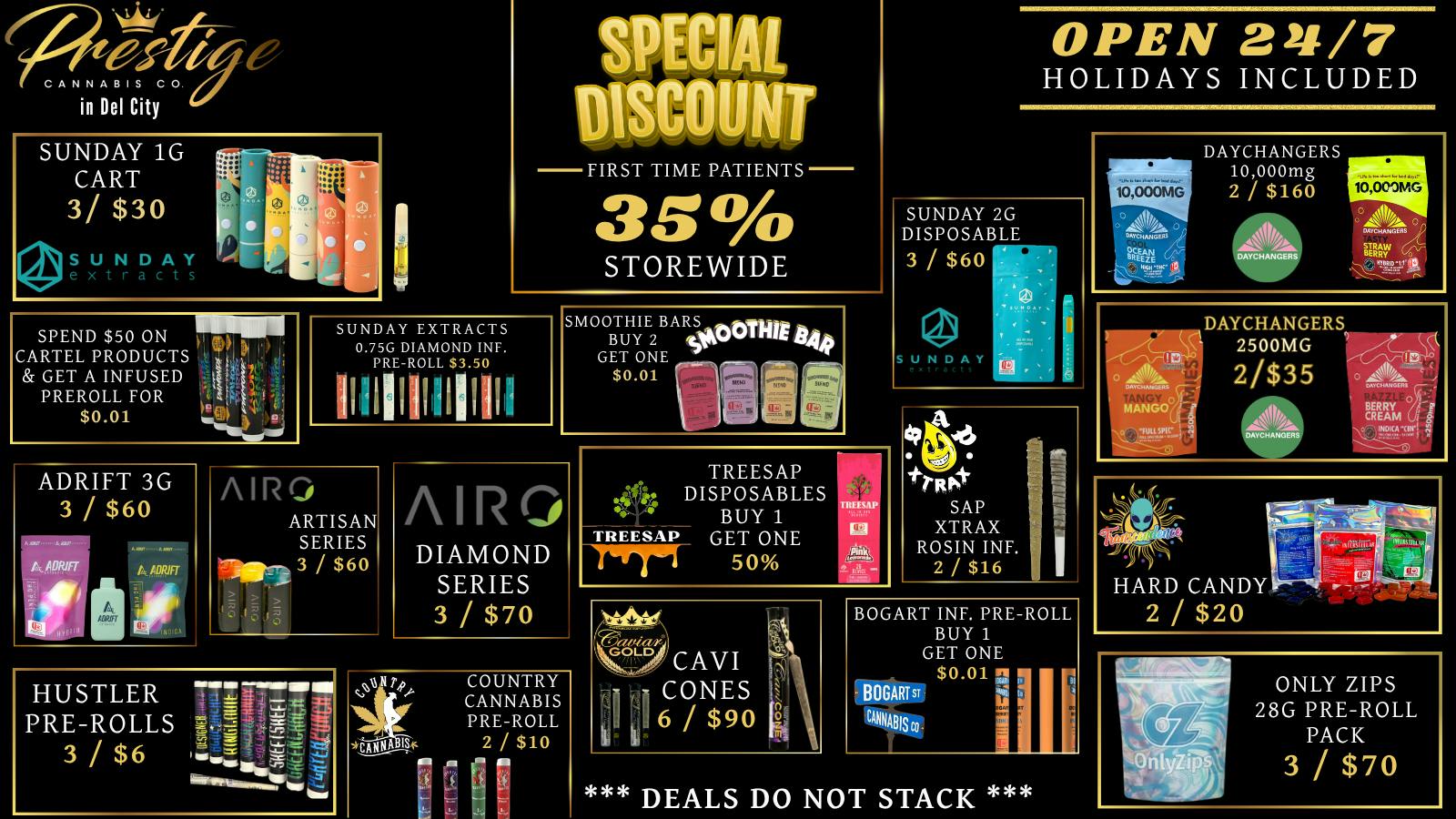 Prestige Cannabis Co. (OPEN 24/7) FIRST TIME PATIENTS GET 35% OFF & MANY OTHER DEALS