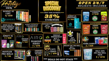 Prestige Cannabis Co. (OPEN 24/7) FIRST TIME PATIENTS GET 35% OFF & MANY OTHER DEALS