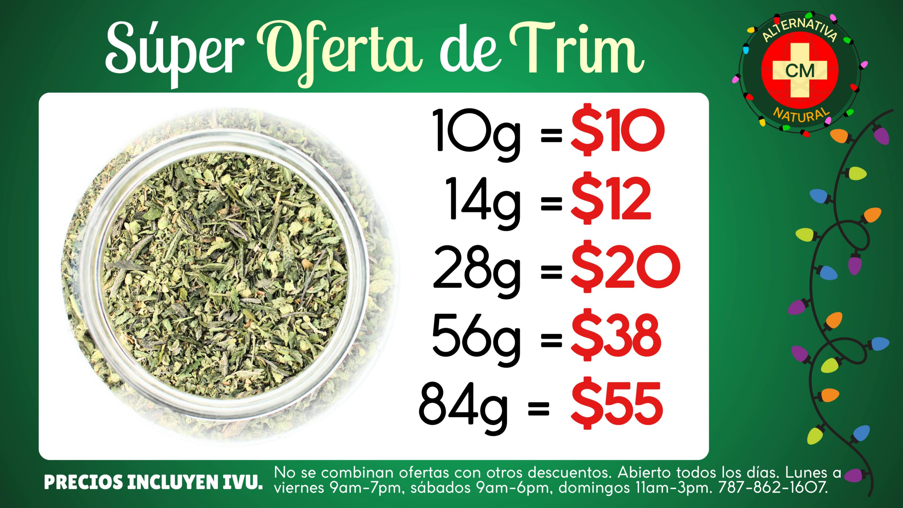 Alternativa Natural Oferta de Navideña de Trim🎄