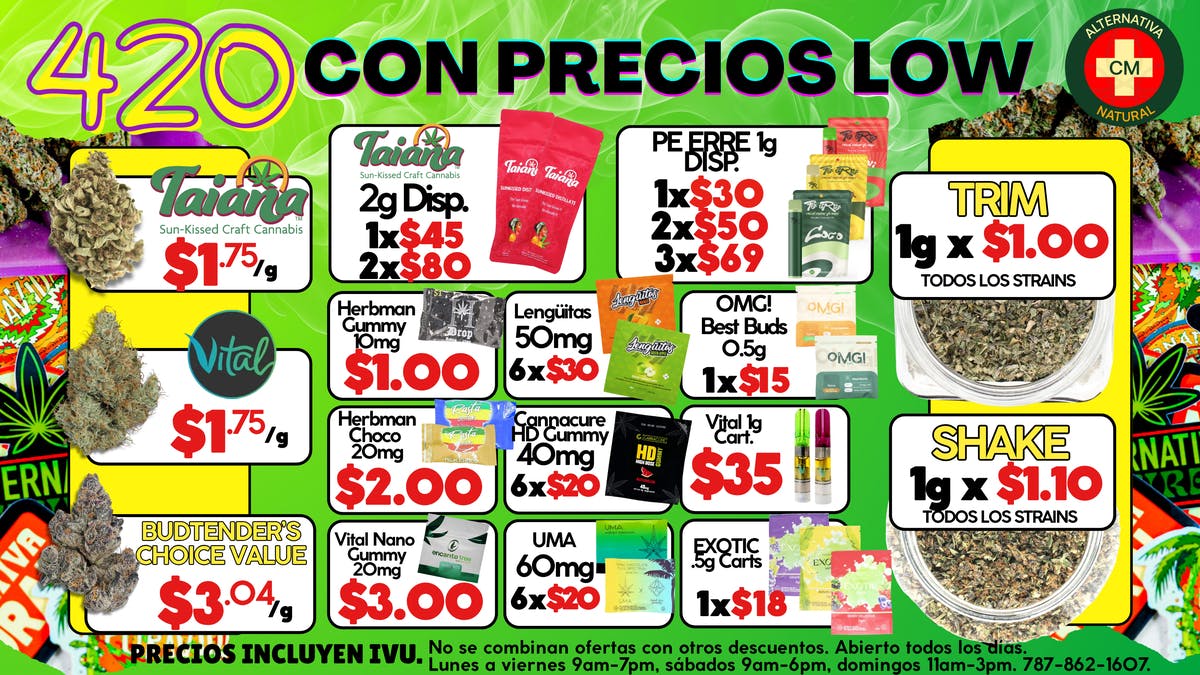 Alternativa Natural 4/20 VIBES, PRECIOS LOW 💸