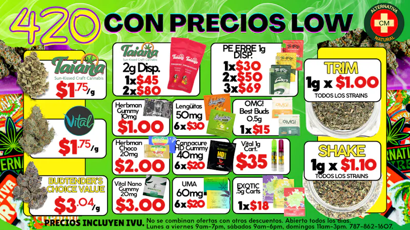 Alternativa Natural 4/20 VIBES, PRECIOS LOW 💸