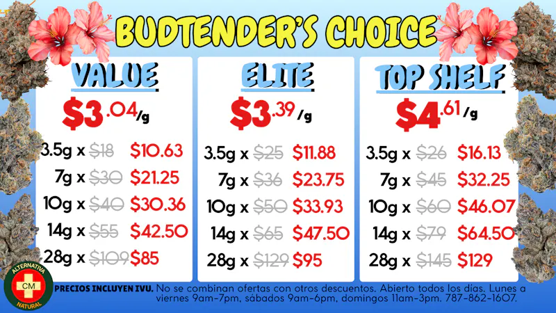 Alternativa Natural 🎡Budtender Choice Flowers🍀
