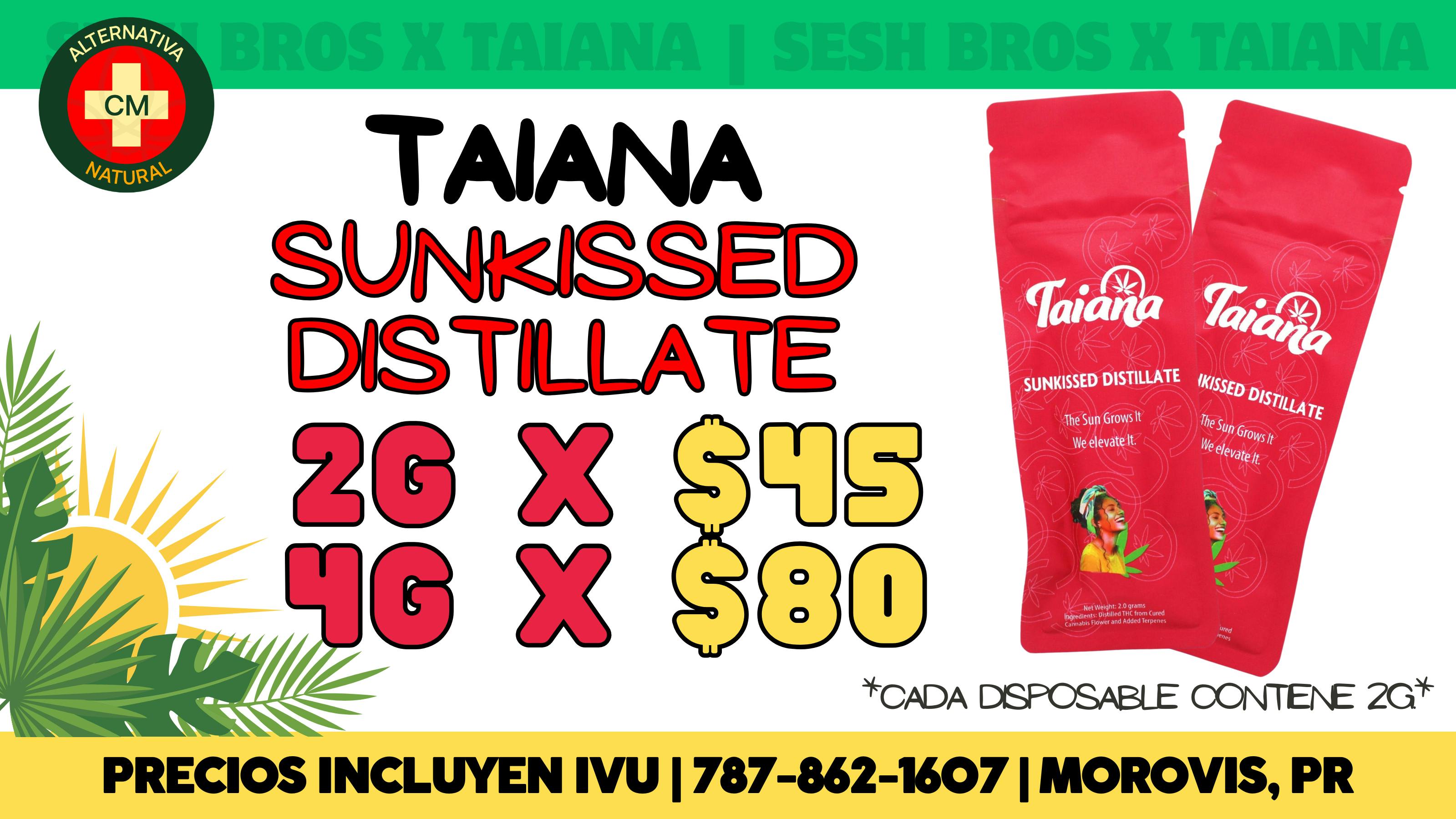 Alternativa Natural 💰Oferta: 2g Taiana Sunkissed Disposables🌇