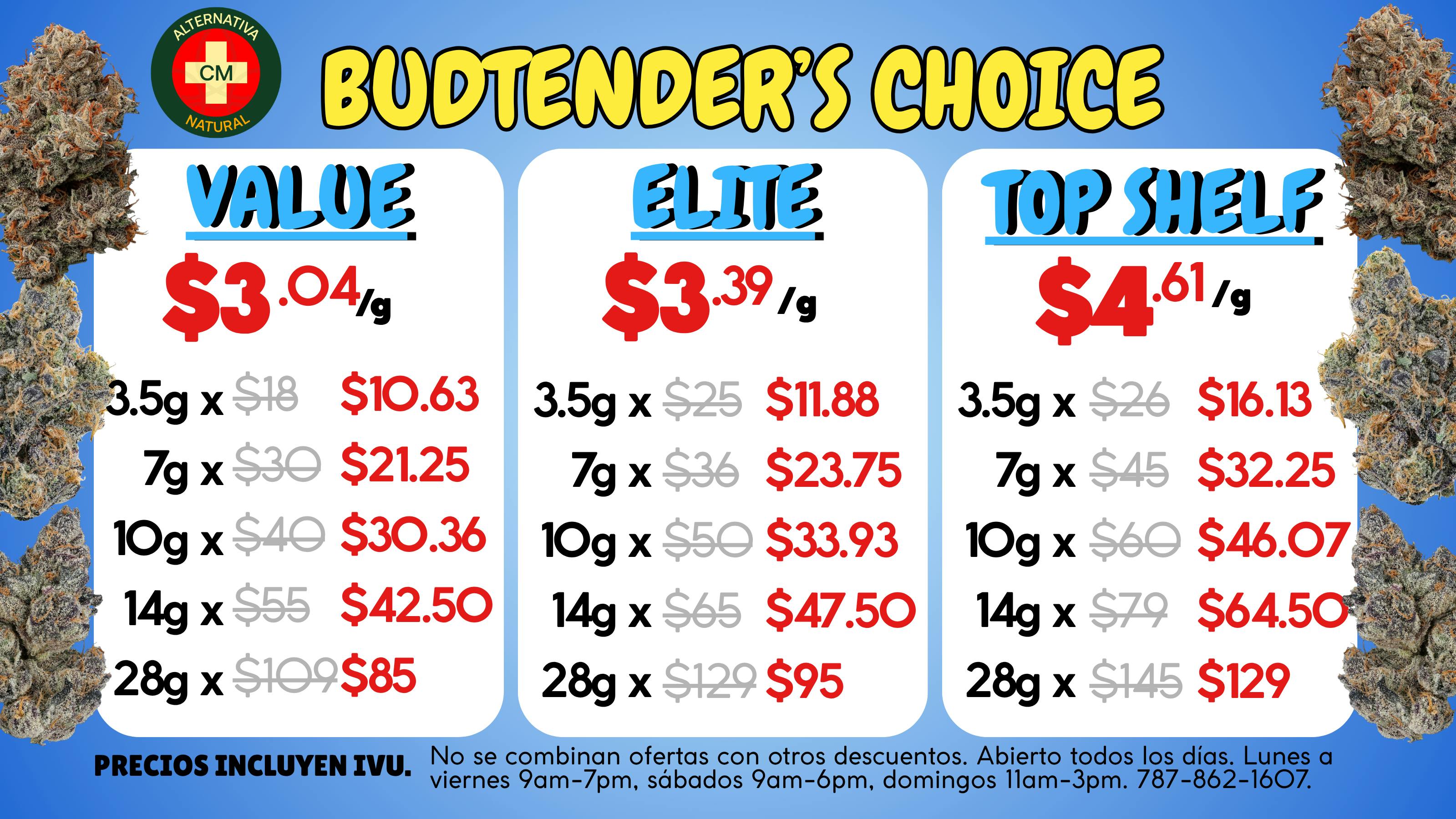 Alternativa Natural 🎡Budtender Choice Flowers🍀