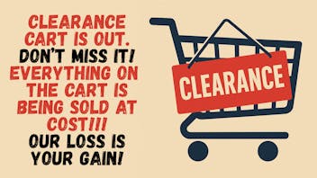 Morgan Road Rx THE CLEARANCE CART IS OUT!
