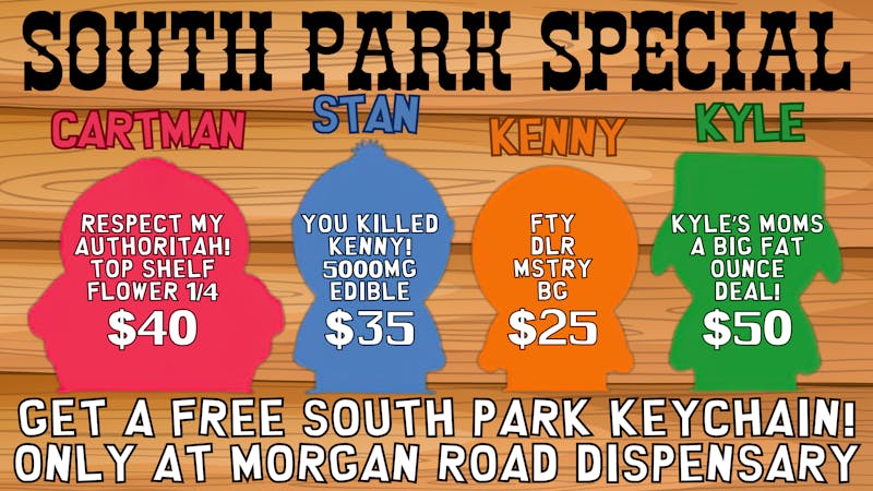Morgan Road Rx Get a FREE South Park Keychain!