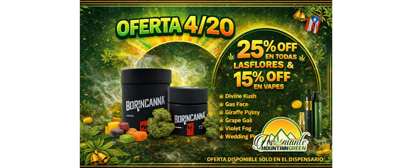 Asomante Mountain Green 🌿 4/20 EXTENDIDO: DOBLE OFERTA, DOBLE AHORRO