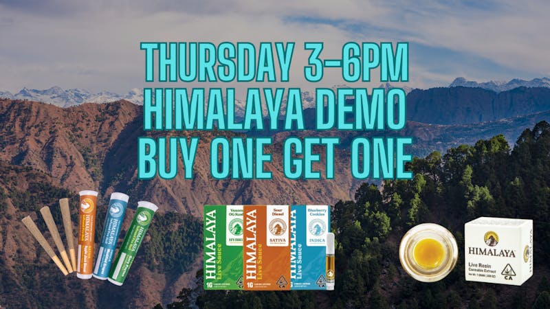 Down Under Industries Delivery Himalaya Demo BOGO On All Skus