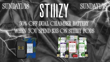 Down Under Industries Dispensary Spend $35 on Stiiizy Pods, 50% off Dual Chamber