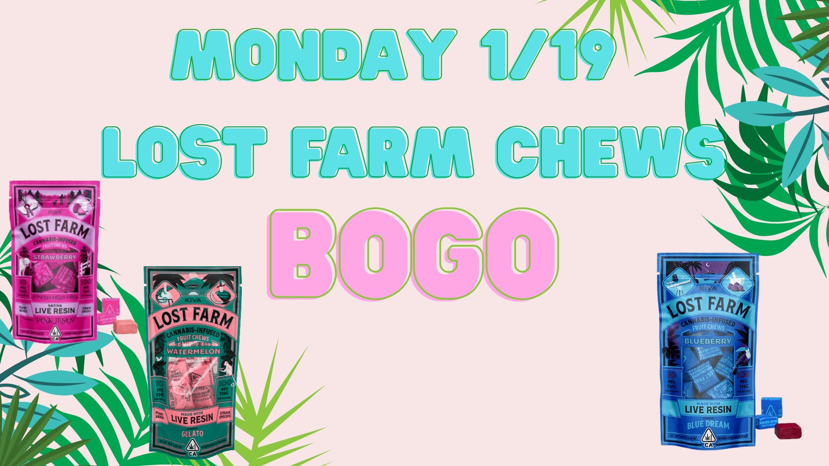 Down Under Industries Dispensary Lost Farms Chews BOGO