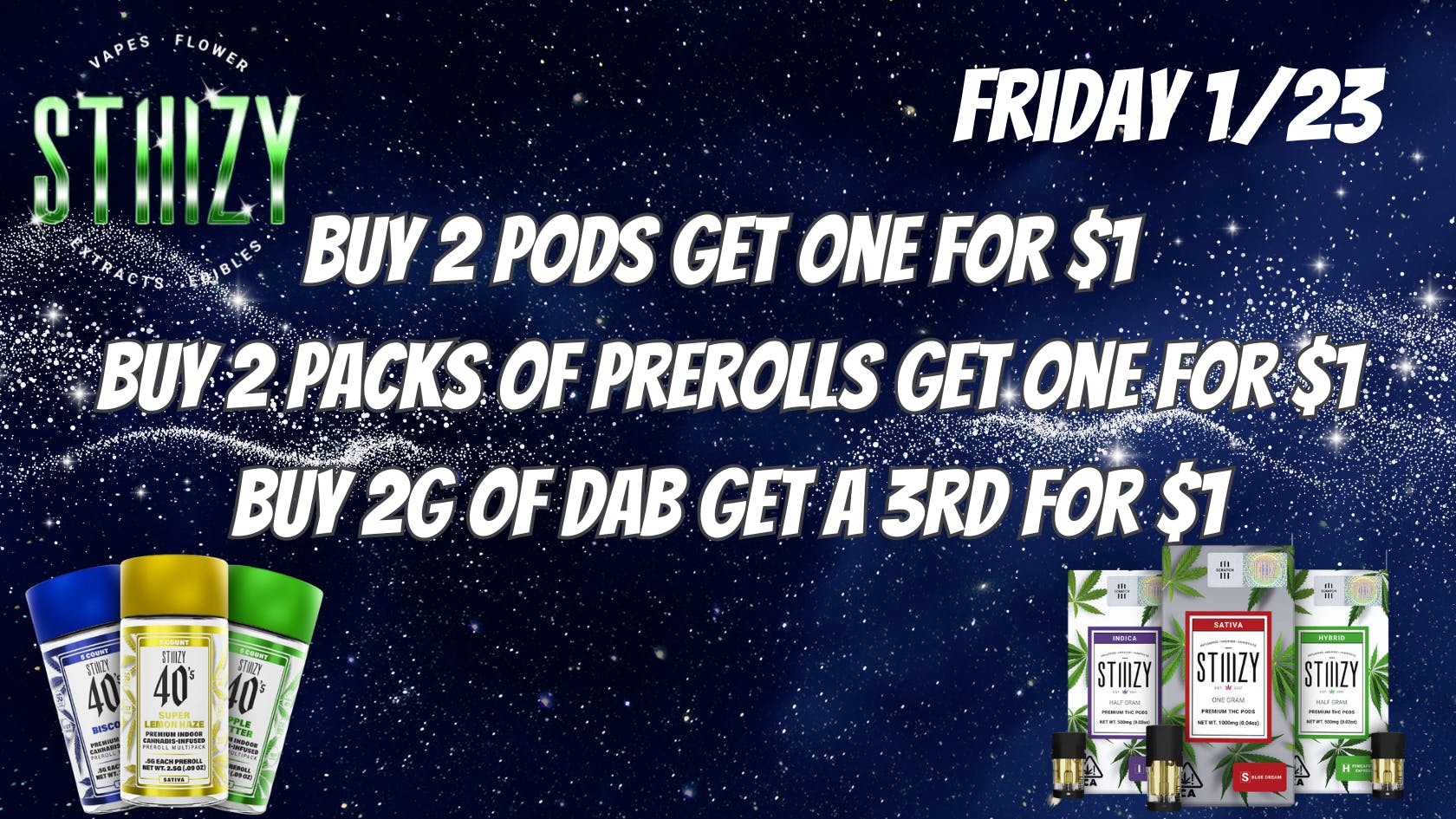 Down Under Industries Delivery Stiiizy Promo B2G1