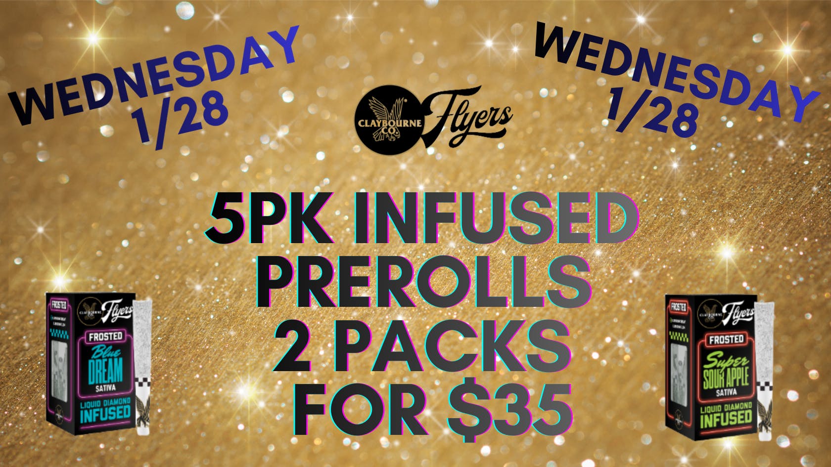 Down Under Industries Delivery Claybourne 5pk preroll promo