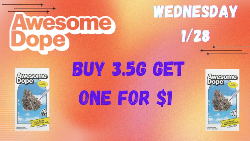 Down Under Industries Dispensary Awesone Dope 3.5g BOGO