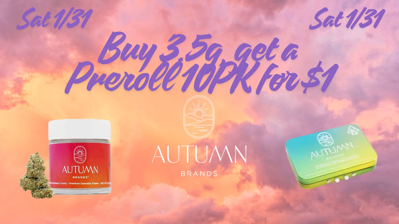 Down Under Industries Dispensary Autumn Brands Flower Promo