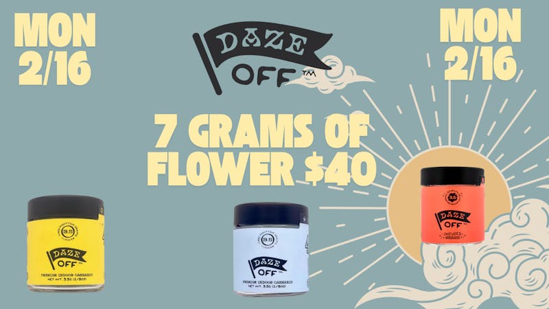 Down Under Industries Dispensary 7grams of Flower $40 Daze Off