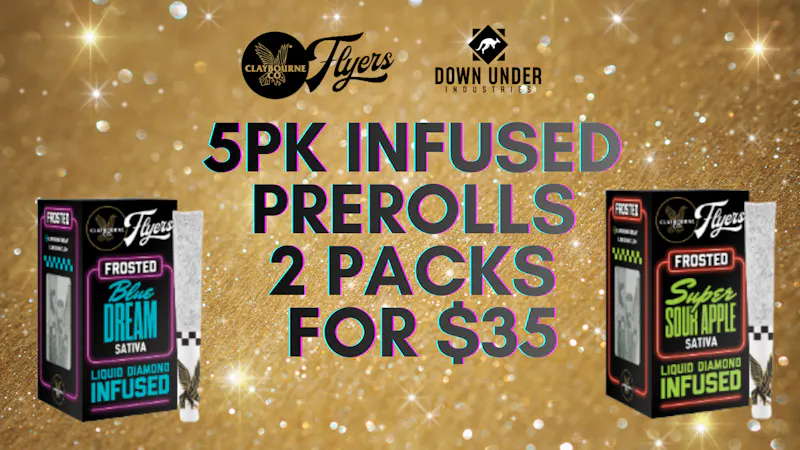 Down Under Industries - Marin Frosted Flyers Infused Prerolls 10 for $35
