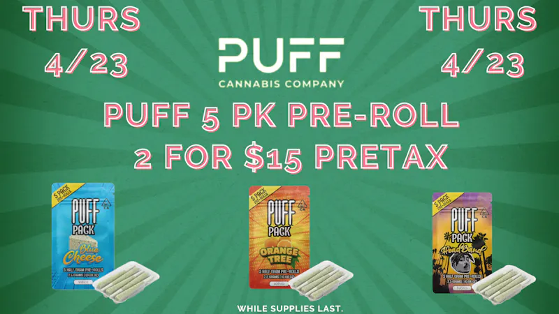 Down Under Industries Delivery Puff Preroll Deal