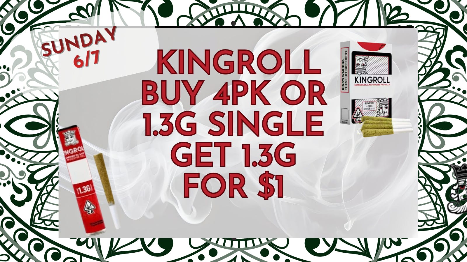 Down Under Industries Delivery Kingroll Infused preroll BOGO