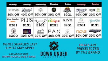 Down Under Industries Dispensary Weekly Specials