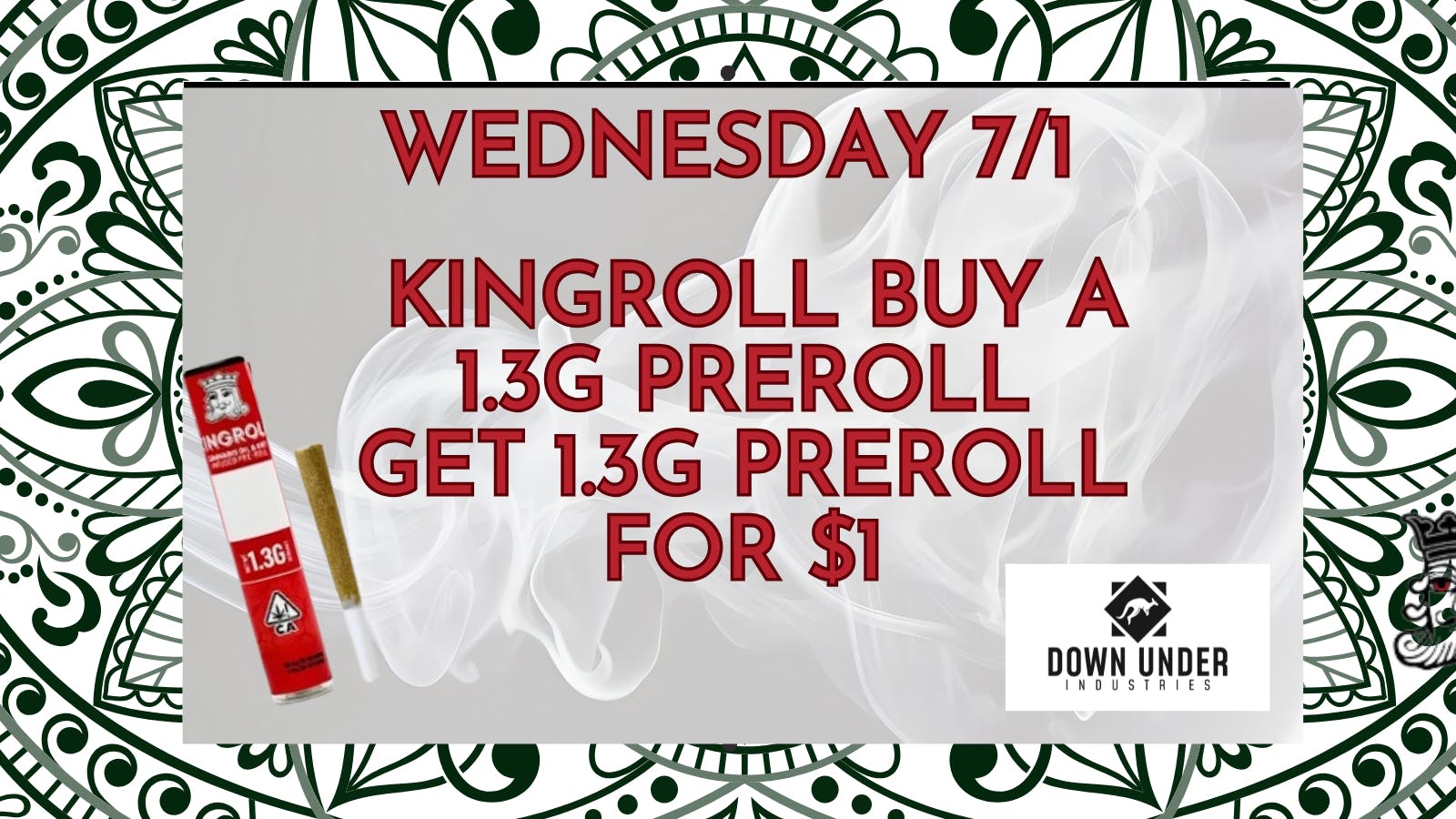 Down Under Industries - Marin Kingroll Infused Preroll BOGO