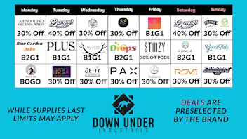 Down Under Industries Dispensary Weekly Specials