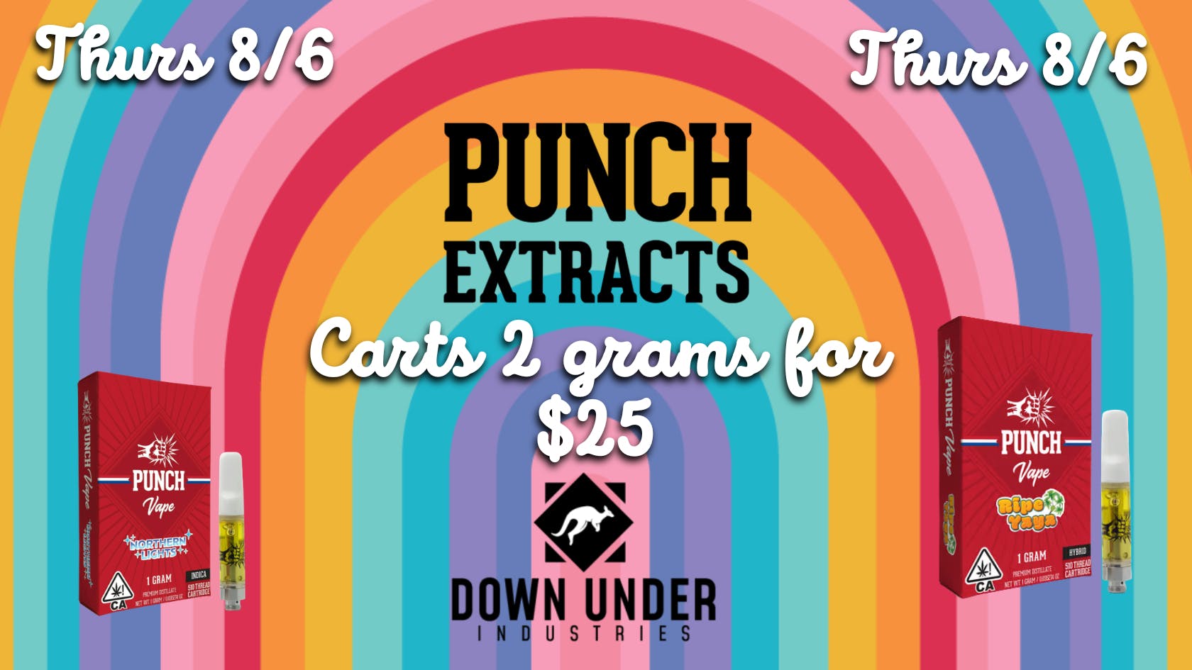 Down Under Industries Delivery Punch extracts Carts 2 for $25