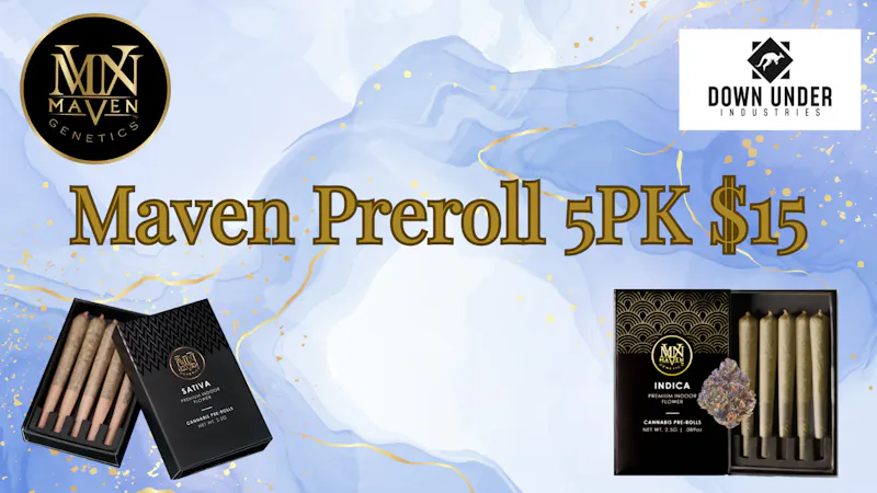 Down Under Industries - Marin Maven Infused Preroll 5PK $15