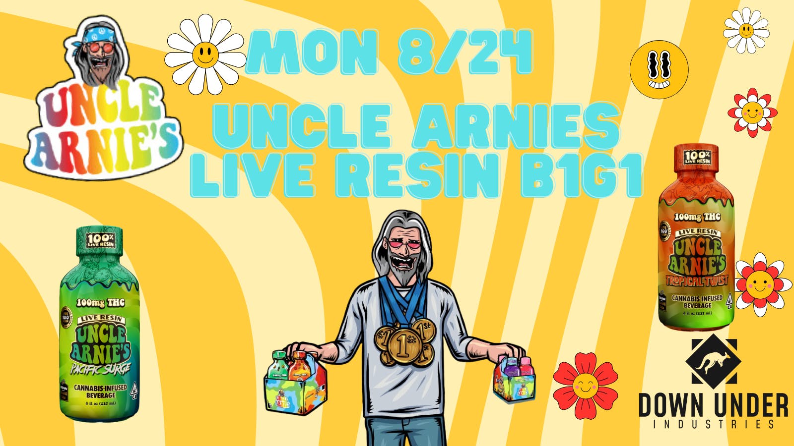 Down Under Industries Delivery Uncle Arnie Live Resin Drink BOGO