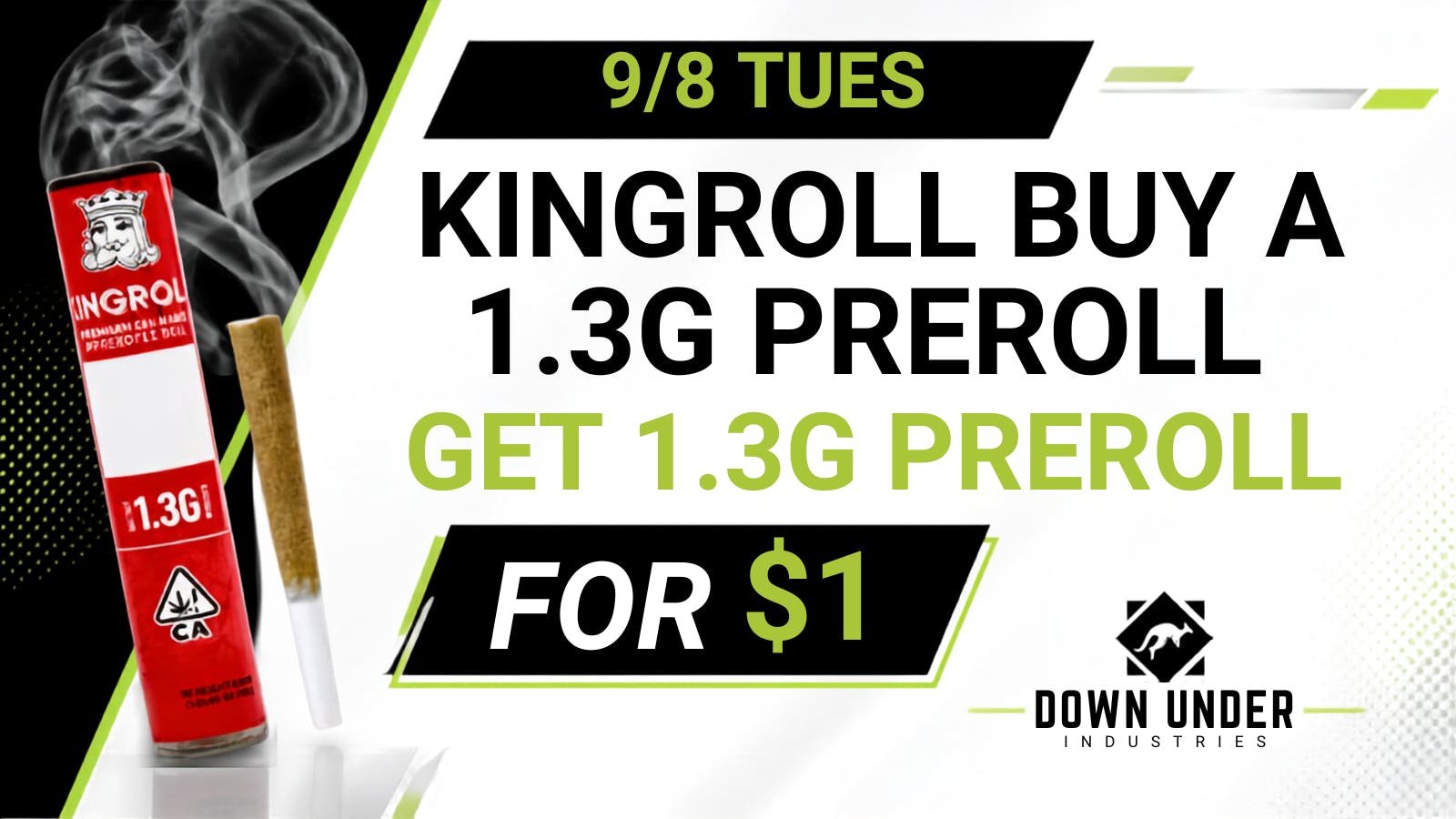 Down Under Industries - Marin Kingroll Infused Preroll BOGO