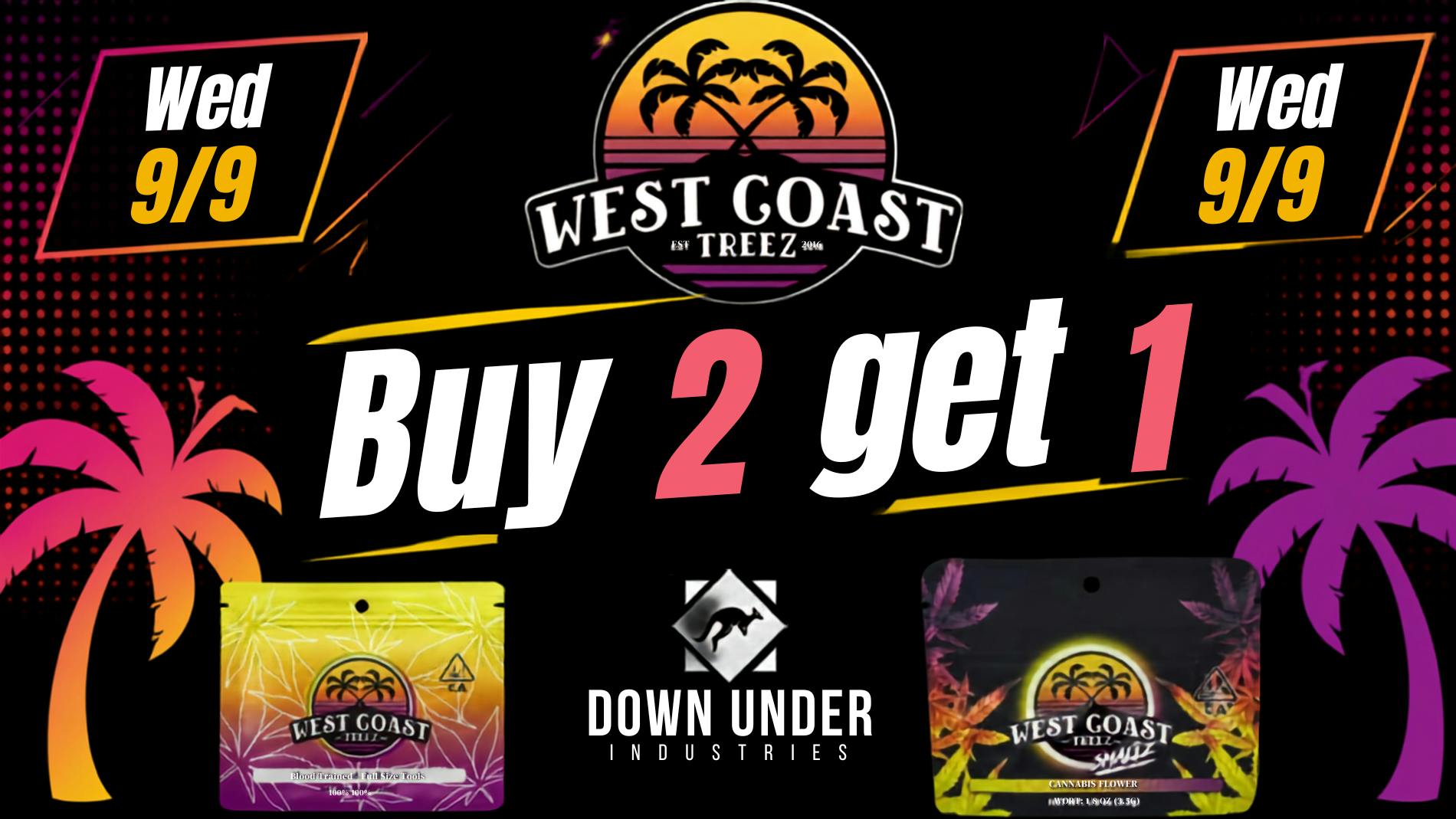 Down Under Industries Dispensary West Coast Treez 3.5g B2G1
