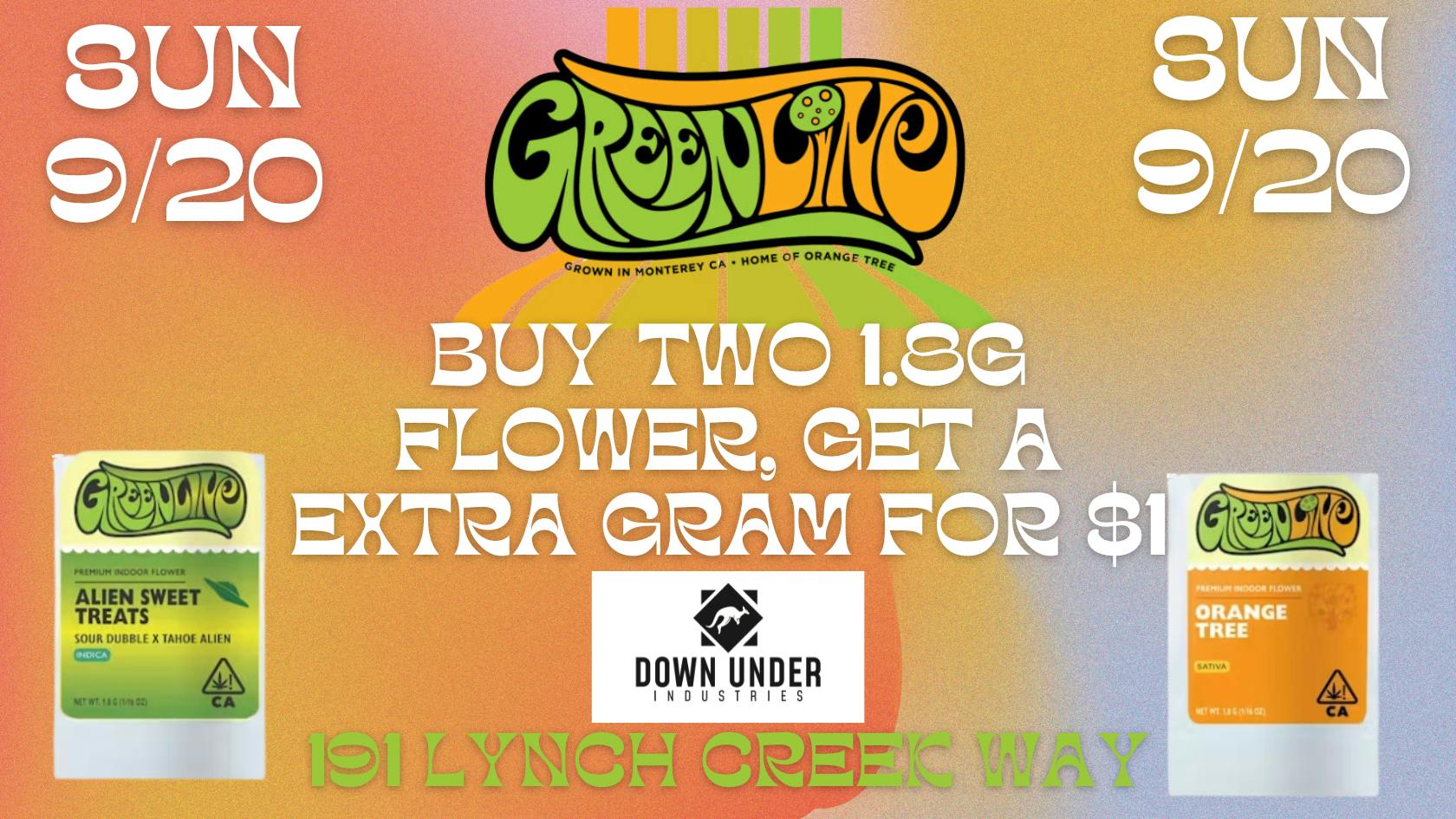 Down Under Industries Delivery Greenline Flower Deal