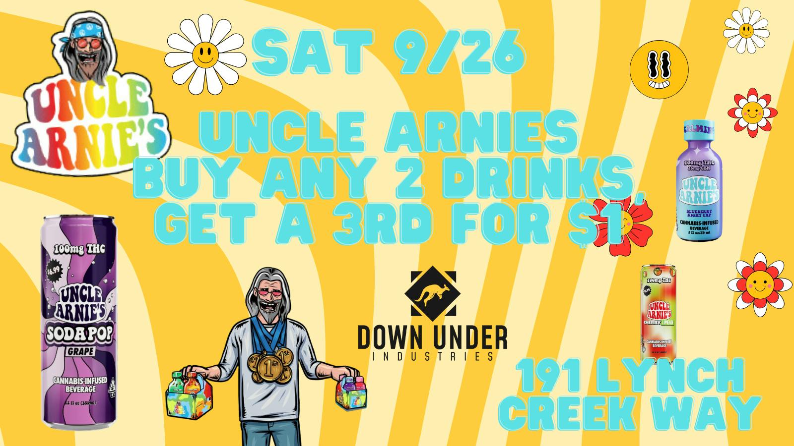 Down Under Industries - Marin Uncle Arnie Live Resin 100mg Drink BOGO