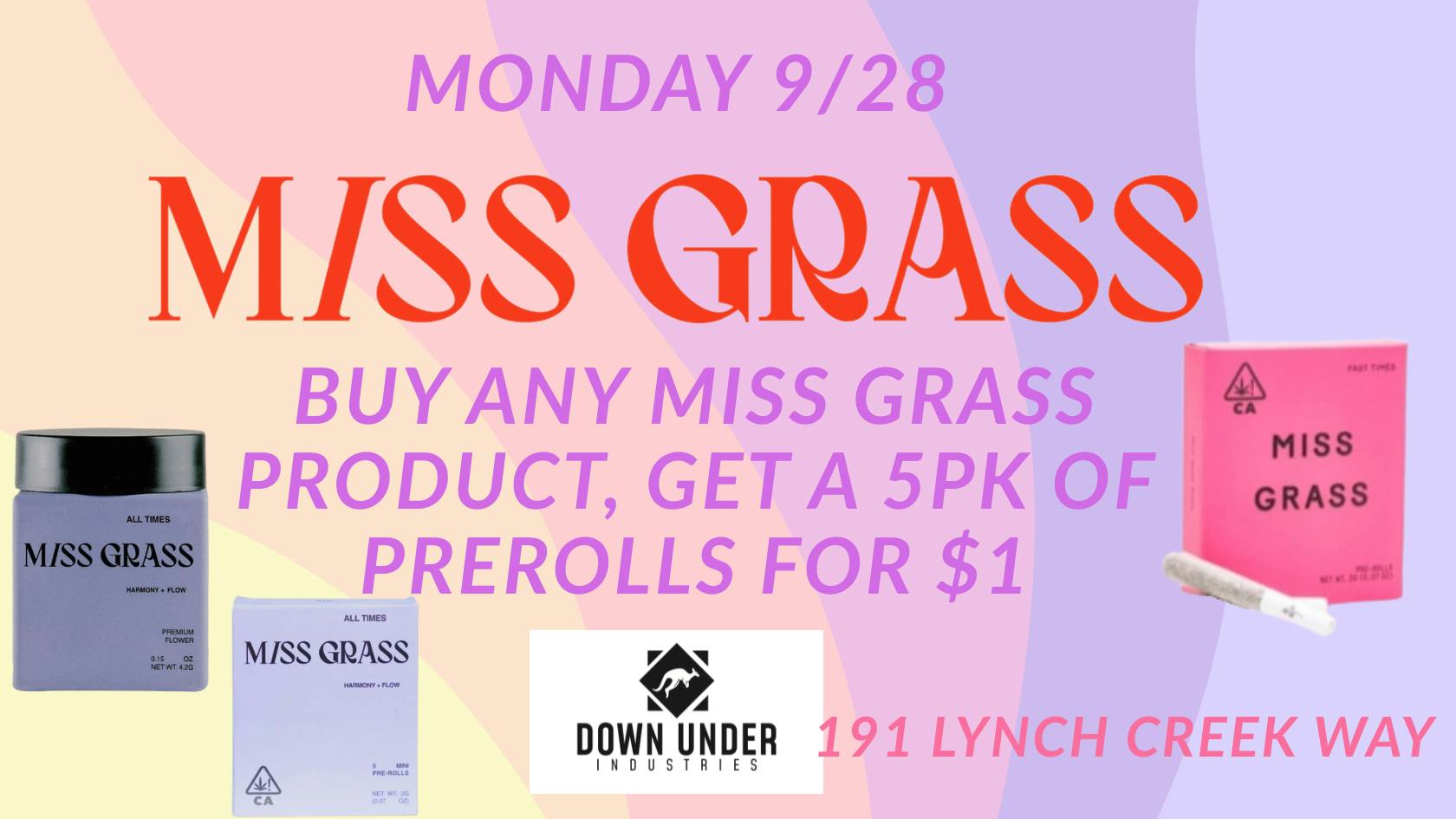 Down Under Industries - Marin Miss Grass Deals