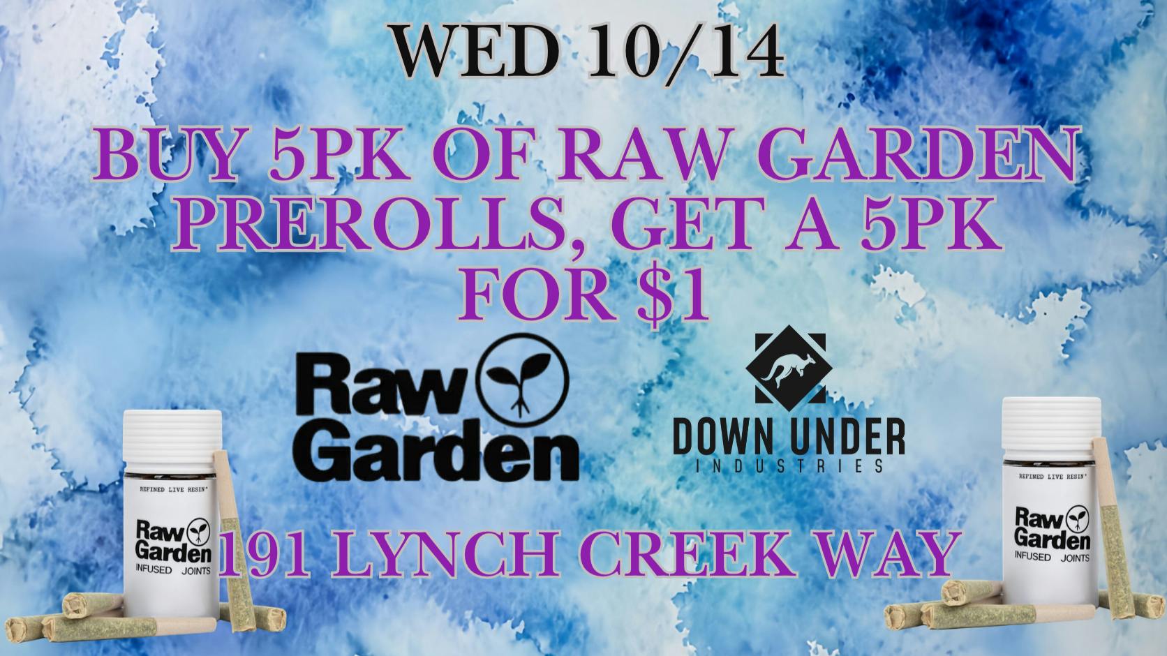 Down Under Industries - Marin Raw Garden Infused Pre-roll Pack BOGO