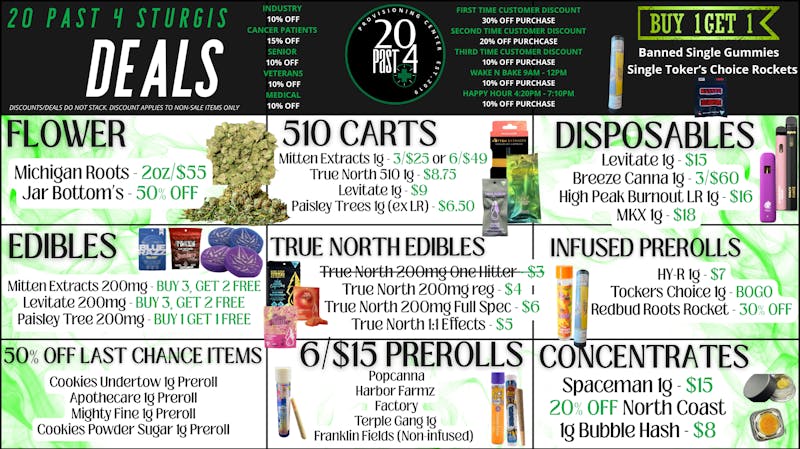 20 Past 4 Sturgis CLICK HERE FOR WEEKLY DEALS