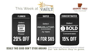 The Vault at Hilltop - Tuesday - Thursday Delivery Revolutionize your rotation-4 for $65.” Premium .5