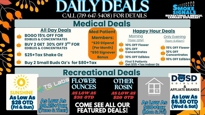 Smoke Signals Daily Deals REC & MED