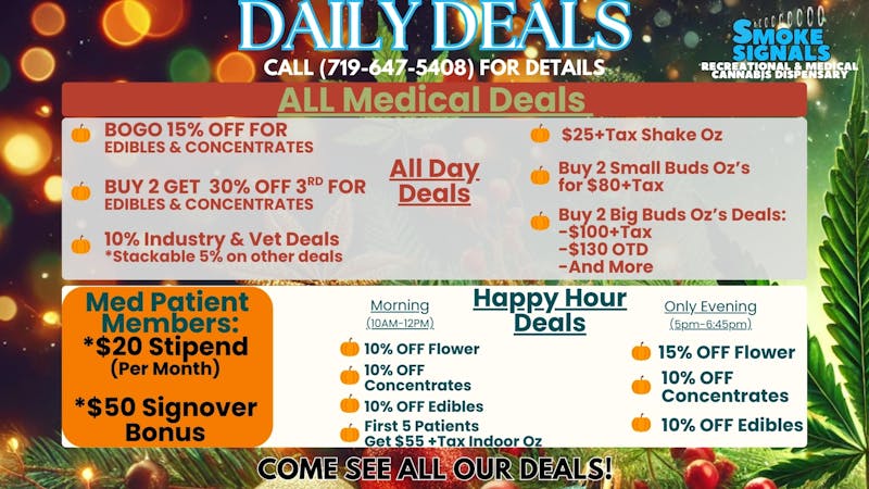 Smoke Signals $25 OTD Shake Oz & Other Medical Deals!
